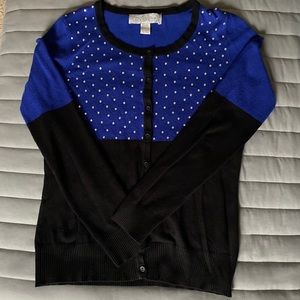 Rhinestone Colorblock Cardigan